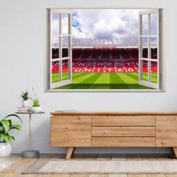 The Old Trafford Stadium England 3D Window View Wall Sticker Poster Decal A647 - thumbnail 1