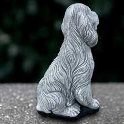 Fantasy Cocker Spaniel Statue Concrete Dog Sculpture Outdoor Decoration Handmade Memorial Ornament Front Door Figurine - thumbnail 4