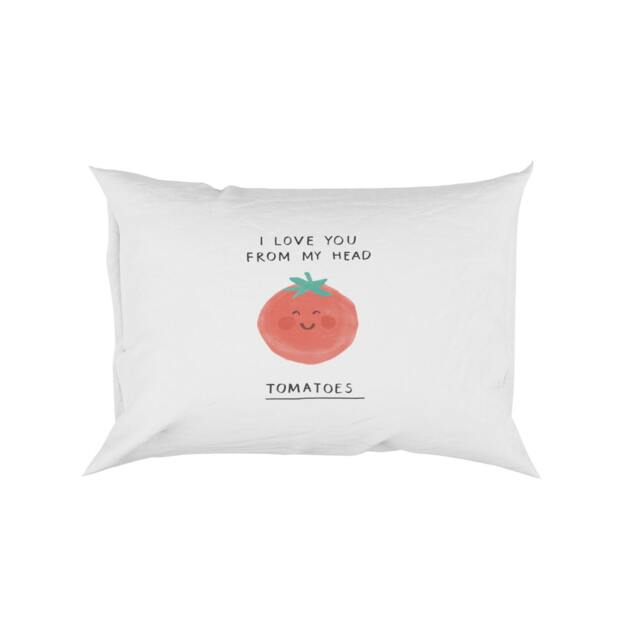 I Love You Tomatoes Funny Pun Joke Soft Pillowcase Pillow Case Cover Novelty Gift Bedroom Bed Decoration