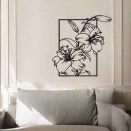 Minimal Metal Wall Art Set, Decorative Hanging, Modern Black For Apartment Or Housewarming Gift, New Home House Gift