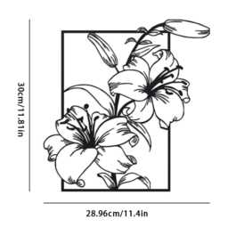 Minimal Metal Wall Art Set, Decorative Hanging, Modern Black For Apartment Or Housewarming Gift, New Home House Gift - thumbnail 2
