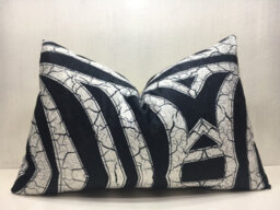 Velvet Ikat Pillow Cover, 16x24, Handwoven Silk Blend