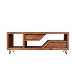 Solid Wood Tv Stand With Drawers - Reclaimed Timber Style - thumbnail 3
