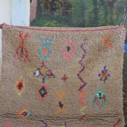 Authentic Moroccan Rug, Custom Fabulous Boujad Azilal Rug, Abstract Multicolored Carpet, Handmade Bohemian Rug - thumbnail 2