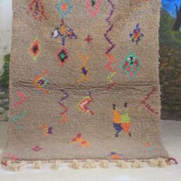 Authentic Moroccan Rug, Custom Fabulous Boujad Azilal Rug, Abstract Multicolored Carpet, Handmade Bohemian Rug - thumbnail 3