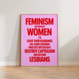 Feminist Print, Feminism Art Female Empowerment Retro Poster, Encourages, Poster Pink, Gift For Her - thumbnail 2