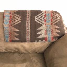 Wool Blend Blanket Throw in Brown Tones - Breckendale - thumbnail 2