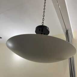 6 Light Mid Century Ceiling Flush Mount Pendant Handmade Brass Perforated Raw Finish Fixture White Matt - thumbnail 3