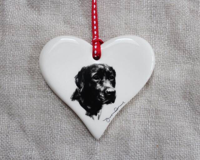 Black Labrador Christmas Ornament - Dog Keepsake Xmas Tree Decoration & Stocking Filler Gift - image 1