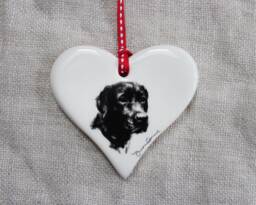 Black Labrador Christmas Ornament - Dog Keepsake Xmas Tree Decoration & Stocking Filler Gift
