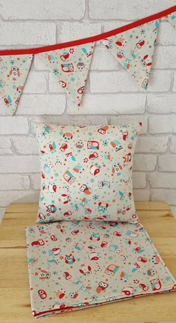 Owl Nursery Decor~Owl Bunting~Owl Cushion~Owl Baby Blanket~Nursery Decoration Set~Playroom Decor~Unisex Room~Nursery Bedding~Owl Decor - image 1