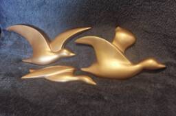 Seagull Wall Decor - Set Of 3- Flying Birds Wall Art-Bird Sculpture - thumbnail 1