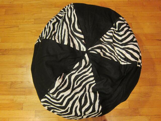 Zebra Bean Bag Chair Cover, Black & White, Stripes, Stripe, Etsy Kids, Gifts Under 75 - image 1
