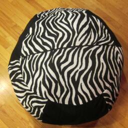 Zebra Bean Bag Chair Cover, Black & White, Stripes, Stripe, Etsy Kids, Gifts Under 75 - thumbnail 4