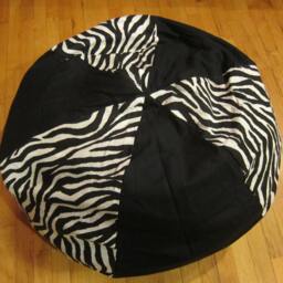 Zebra Bean Bag Chair Cover, Black & White, Stripes, Stripe, Etsy Kids, Gifts Under 75 - thumbnail 2