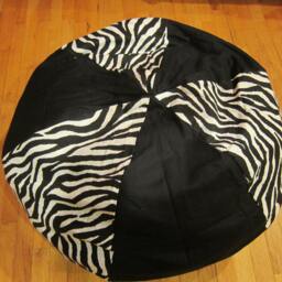 Zebra Bean Bag Chair Cover, Black & White, Stripes, Stripe, Etsy Kids, Gifts Under 75 - thumbnail 3