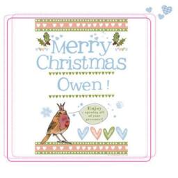 Personalised Christmas Gift Sack, Christmas Stocking, Holiday Decor, Stockings, Robin - thumbnail 3