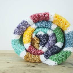 Unisex Crochet Baby Blanket Colorful Stroller Blanket - thumbnail 2