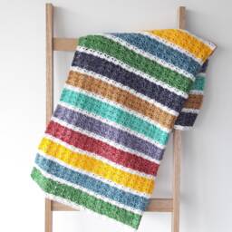 Unisex Crochet Baby Blanket Colorful Stroller Blanket - thumbnail 4