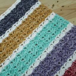 Unisex Crochet Baby Blanket Colorful Stroller Blanket - thumbnail 3