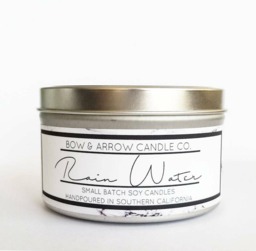 8 Oz Natural Soy Candle Rain Water Scented - Tin Floral Candles - thumbnail 1