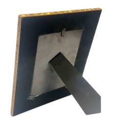 Hand Embossed Brass Gold Picture Frame Mango Wood Filigree, 7x5 Photo Display - thumbnail 4