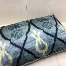 Ikat Pillow Cover - 16x24 Handwoven Silk, Cotton Accent Cushion - thumbnail 4