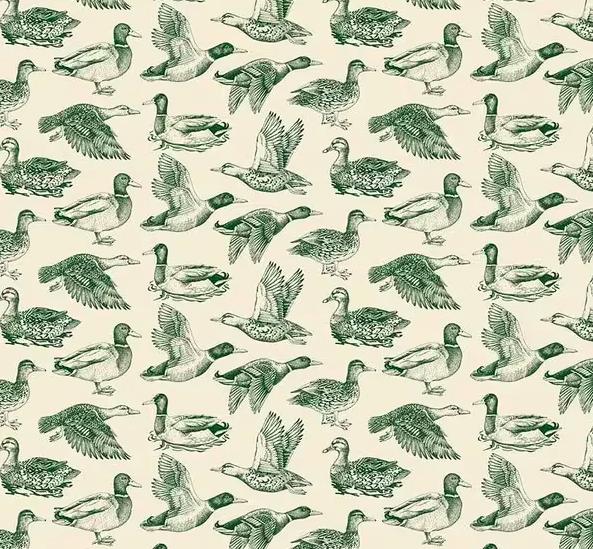 Ducks Green Baby Bedding -Mallard /Changing Mattress Cover - image 1