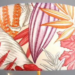Pink Orange Tropical Lampshade 20cm 25cm 30cm 35cm 40cm Drum Lamp Shade - Handmade Home Decor Ceiling Table Maldives Cassis - thumbnail 3