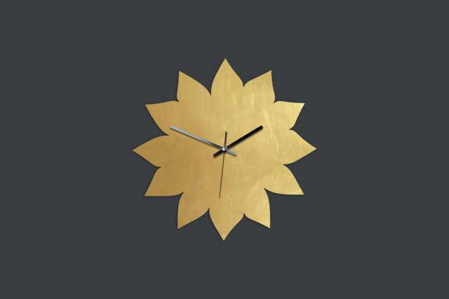 Pure Brass Blossom - Silent Wall Clock Various Sizes - image 1