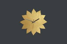 Pure Brass Blossom - Silent Wall Clock Various Sizes - thumbnail 1