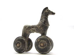 Terracotta Greek Trojan Horse , Museum Quality Art Ancient Toy - thumbnail 1
