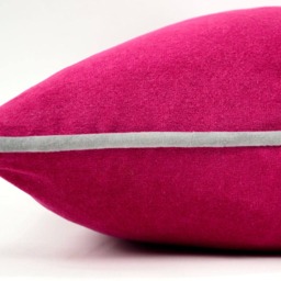 Velvet Cushion Cover With Piping - European Cotton Pillow Case - thumbnail 2