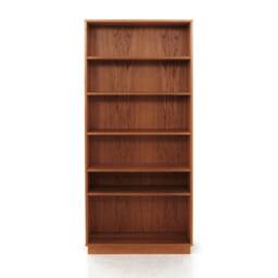 Bookcase, Bookshelf Made Of Oak Vaneer - Teak Colour Livlo T-R06 - thumbnail 2