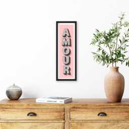 Framed Amour Sign, Vertical Prints, Print, French Quote Hallway Art Framed, Valentines Gifts, Print - thumbnail 3