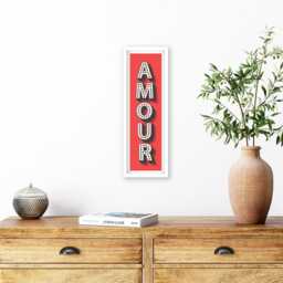 Framed Amour Sign, Vertical Prints, Print, French Quote Hallway Art Framed, Valentines Gifts, Print - thumbnail 2
