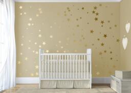 Gold Confetti Stars, Star Wall Stickers, Decal, Star Gold Decals, Decal, Confetti Decal - thumbnail 1