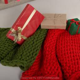 Chunky Knit Blanket Throw Merino Wool Baby Super Yarn - thumbnail 3