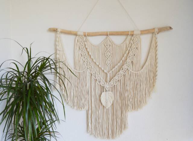 Large Macrame Wall Hanging, Art, Woven Boho Decor, Tapestry, Nursery Bedroom Hanging - image 1