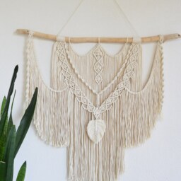 Large Macrame Wall Hanging, Art, Woven Boho Decor, Tapestry, Nursery Bedroom Hanging - thumbnail 2