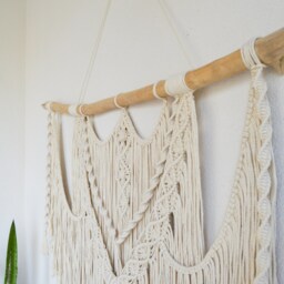 Large Macrame Wall Hanging, Art, Woven Boho Decor, Tapestry, Nursery Bedroom Hanging - thumbnail 4