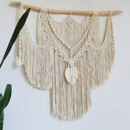 Large Macrame Wall Hanging, Art, Woven Boho Decor, Tapestry, Nursery Bedroom Hanging - thumbnail 3