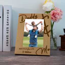 Personalised Dad Gifts, Daddy & Me Photo Frame, Custom Engraved Daddy Picture Frame, Daddy Birthday Gift, Keepsake Gift For Dad, New - thumbnail 3