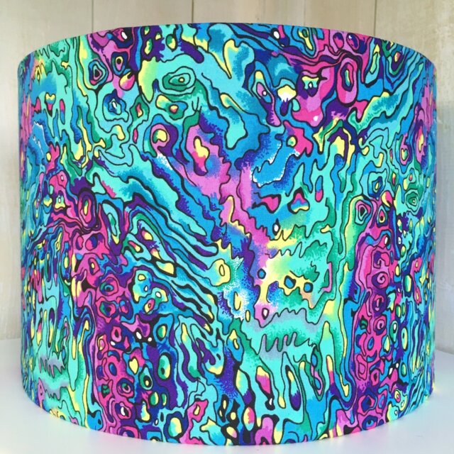 Psychedelic Lava Lampshade Blue, Purple & Pink Abstract Print - image 1