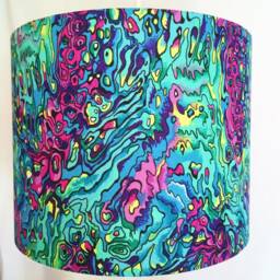 Psychedelic Lava Lampshade Blue, Purple & Pink Abstract Print - thumbnail 4
