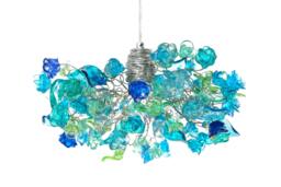 Sea Color Flower Ceiling Light Resin Floral Pendant Lamp