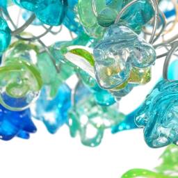 Sea Color Flower Ceiling Light Resin Floral Pendant Lamp - thumbnail 3
