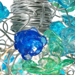 Sea Color Flower Ceiling Light Resin Floral Pendant Lamp - thumbnail 2