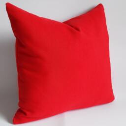 Red Cotton Canvas Pillow Cover, 18x18 Decorative Throw - thumbnail 2