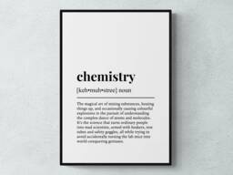 Chemistry Funny Definition Education Subject Gift Wall Art Print - thumbnail 1
